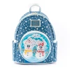 Loungefly Disney Snowman Mickey & Minnie Snow Globe Mini Backpack