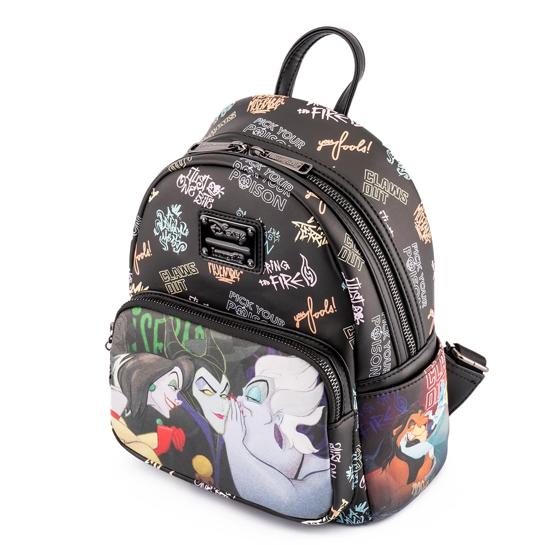 Loungefly Disney Villains Club AOP Mini Backpack