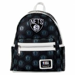 Loungefly NBA Brooklyn Nets Logo Mini Backpack