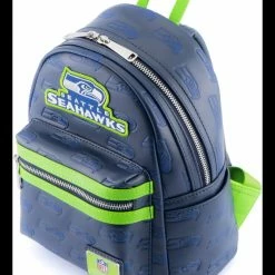 Loungefly NFL Seattle Seahawks AOP Logo Mini Backpack