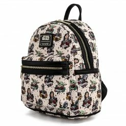 Grotto Treasures Exclusive - Loungefly Star Wars The Mandalorian Tattoo Print Mini Backpack Exclusives