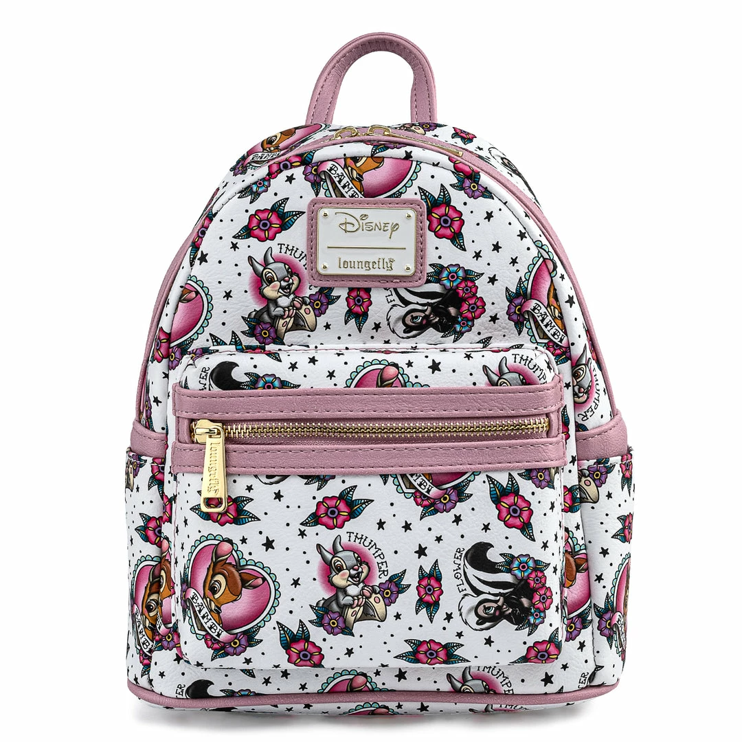 Grotto Treasures Exclusive - Loungefly Disney Bambi Tattoo Print Mini Backpack Exclusives
