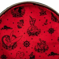 Grotto Treasures Exclusive - Loungefly Disney Peter Pan Tattoo Print Mini Backpack Exclusives