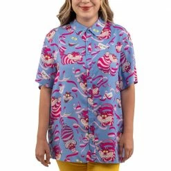 Loungefly Disney Alice In Wonderland Cheshire Cat Camp Shirt