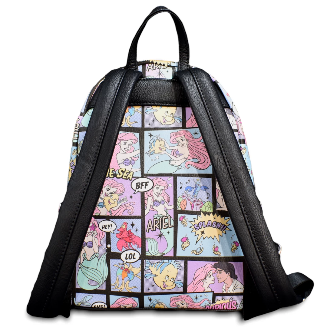 Grotto Treasures Exclusive - Loungefly Disney The Little Mermaid Comic AOP Mini Backpack
