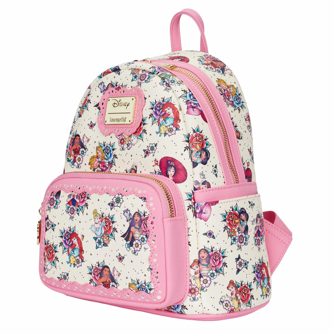Loungefly Disney Princess Tattoo AOP Mini Backpack