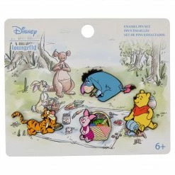 Loungefly Disney Winnie The Pooh Picnic Scene 4pc Pin Set